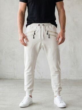 American Stitch White Sweatpants Jogger Size Medium